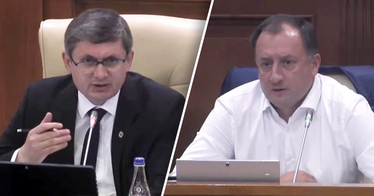 Вопрос Уланова о том, как помощь Молдове связана с войной в Украине возмутил Гросу. Коллаж: Point.md