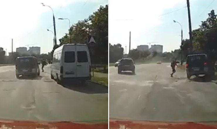 Два автомобиля столкнулись на ул. Албишоара, когда пешеход пытался перейти дорогу.