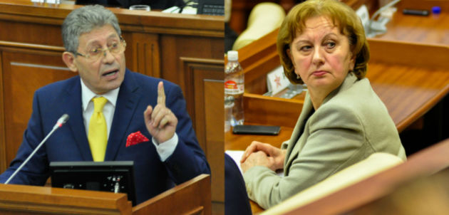 Лидер либералов Михай Гимпу и социалистка Зинаида Гречаный.