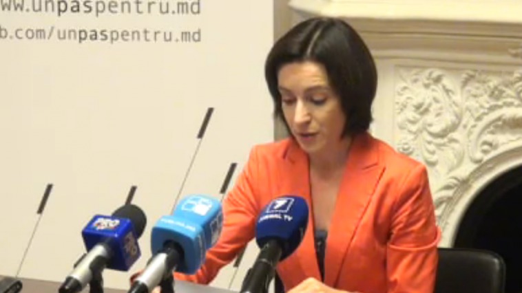 Maia Sandu solicită Procuraturii Generale să verifice semnăturile lui Marian Lupu. Foto: captură video