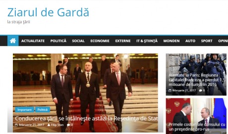 Site-fantomă apărut peste noapte în RM: Identitatea Ziarului de Gardă, furată pentru a crea un site anti-opoziţie. Foto: jurnal.md