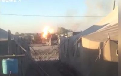 На полигоне взорвался танк. Фото: Скриншот видео