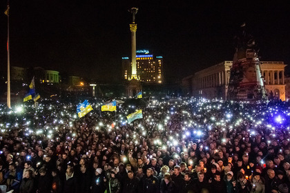 Траур по погибшим в ходе протестных акций в Киеве. Фото: Андрей Стенин / РИА Новости