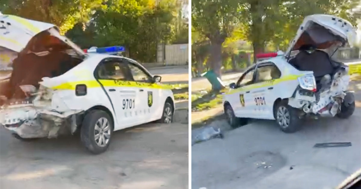 В столице произошло серьезное ДТП с участием машины полиции. Коллаж: Point.md
