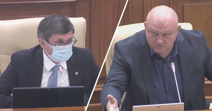 Спикер парламента Игорь Гросу и депутат Василе Боля обменялись нелицеприятными репликами. Коллаж Point.md.