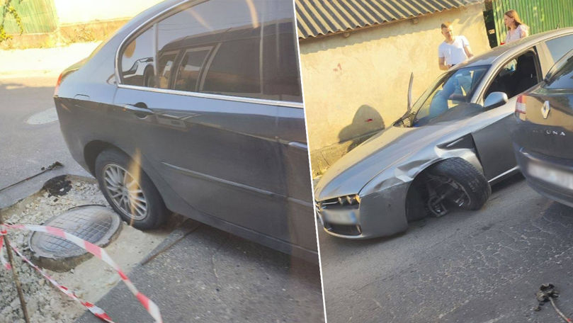 В Дурлештах из-за ямы на дороге серьезно поврежден автомобиль.