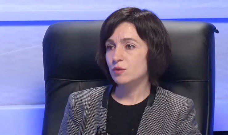 Председатель партии "Достоинство и справедливость" Майя Санду. 