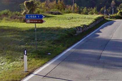 Поворот на Лиссу. Фото: сервис Google Street View