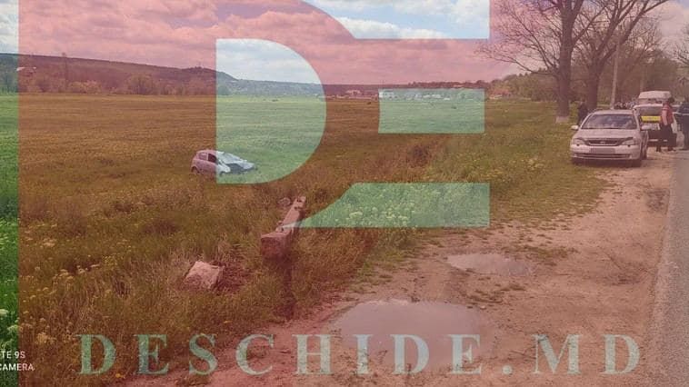 В Криулянском районе женщина-водитель врезалась в придорожный столб.