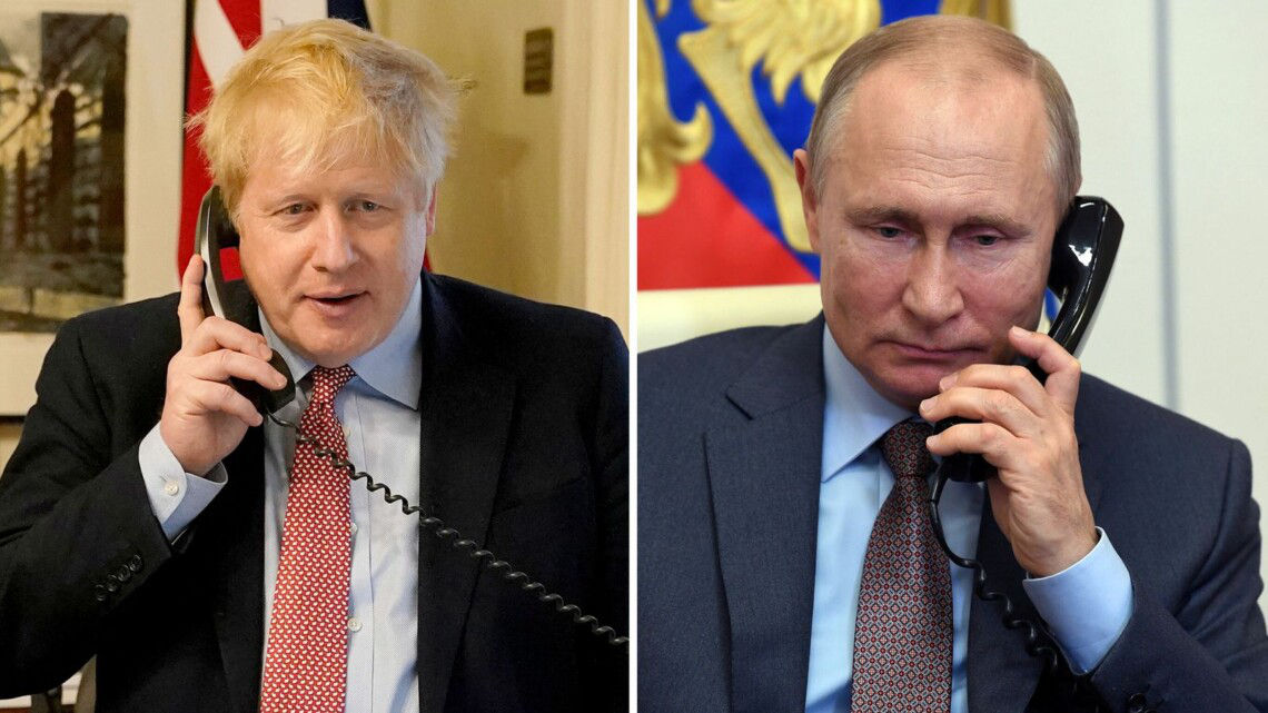 Джонсон заявил, что накануне вторжения в Украину Путин провел с ним телефонный разговор.
