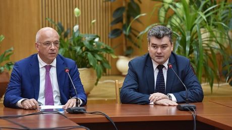 Вице-премьер по реинтеграции Георгий Бэлан и специальный представитель ОБСЕ Корд Мейер-Клодт.