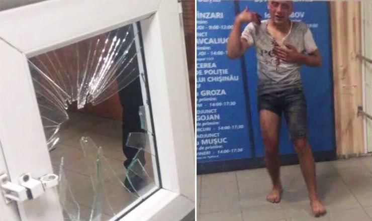 Он был задержан за агрессивное поведение, которое проявлял в общественных местах.
