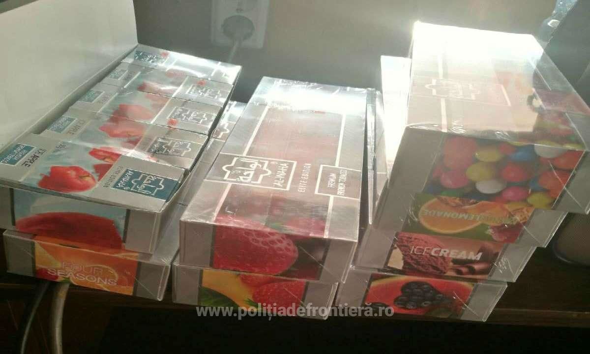 Молдаванин "отделался" за провоз 80 пачек табака для кальяна стоимостью 180 румынских леев, штрафом в 5 000 румынских леев.Фото: politiadefrontiera.ro.