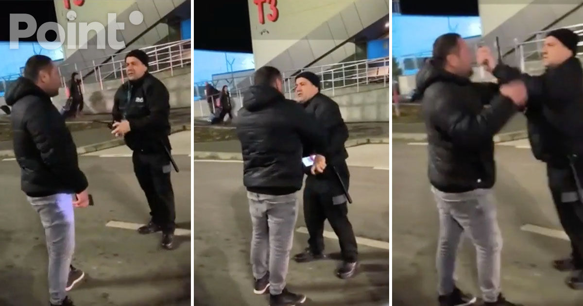 Un șofer din Moldova, amenințat cu spray lacrimogen de un agent de pază pe Aeroportul Iași.