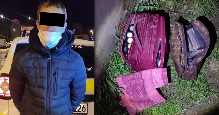 27-летний житель столицы был задержан с поличным после кражи из магазина. Фото: Point.md.