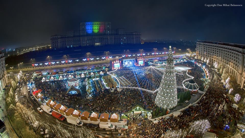 România: A fost aprins iluminatul festiv din București