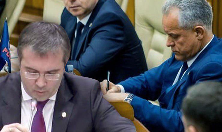 На заседании парламента Серджиу Сырбу получил записку от Влада Плахотнюка.