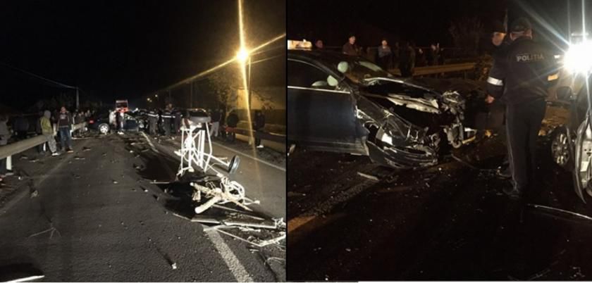 Carambol pe şosea. Două maşini, zob: Un Audi a intrat în căruţă. Foto: today.md