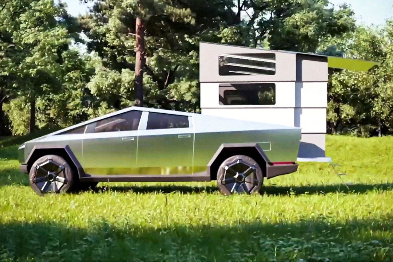 Компактный жилой модуль для Tesla Cybertruck впервые показали на видео.