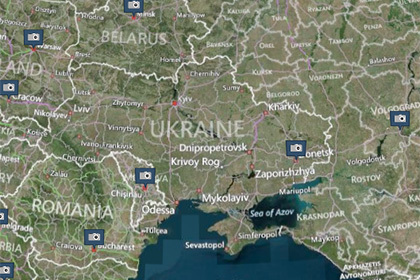 Донецк оказался единственным городом на Украине, который посетил Санта-Клауса в рамках своего предрождественского путешествия. Фото: noradsanta.org
