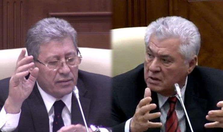 Voronin a subliniat că cei care nu vor vota pentru demiterea lui Drăguțanu, au participat la furtul miliardului.  Foto: inprofunzime.md