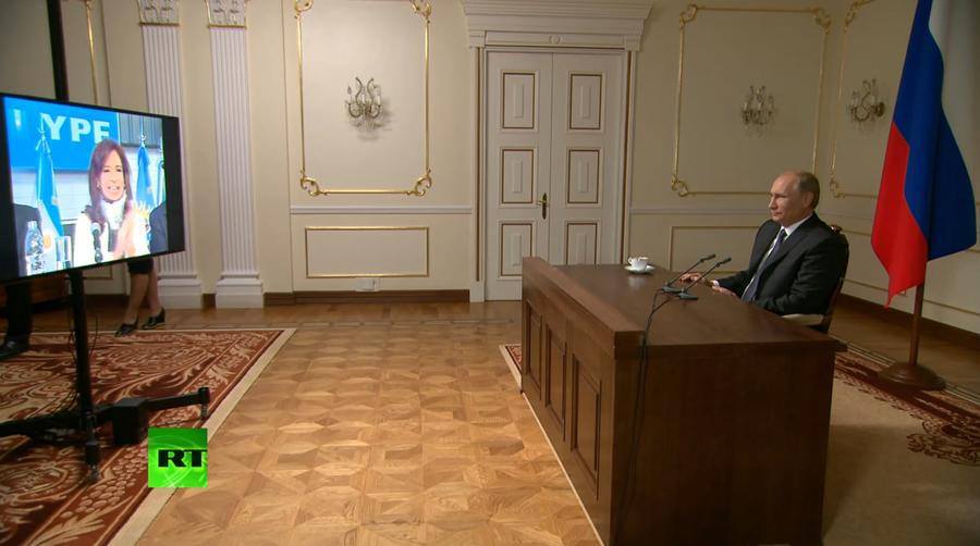 Президенты России и Аргентины запустили вещание RT в Аргентине.