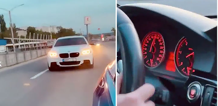 В Оргееве два водителя BMW устроили гонки: им грозит лишение прав. Коллаж: Point.md