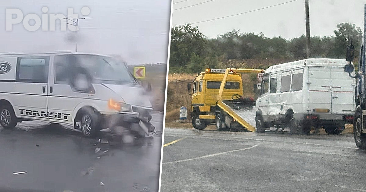 Accident la Peresecina: Două vehicule s-au tamponat.