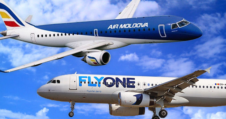 Сообщения о бомбах: Air Мoldova и FlyOne сообщают о задержке рейсов. Коллаж: Point.md