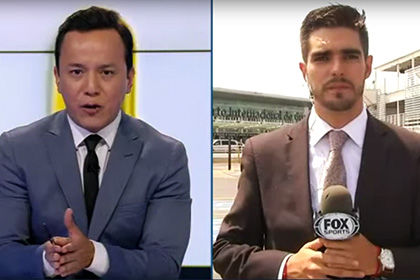 Репортер Fox попал под машину в прямом эфире.