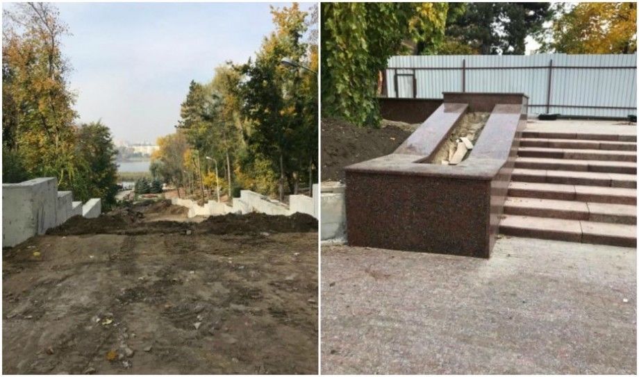 Работы по ремонту лестницы в «Валя Морилор» подходят концу.