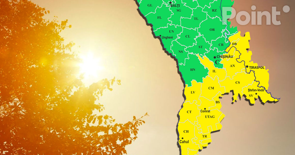 Avertizarea meteo, prelungită în Moldova: Caniculă de până la +33°C.