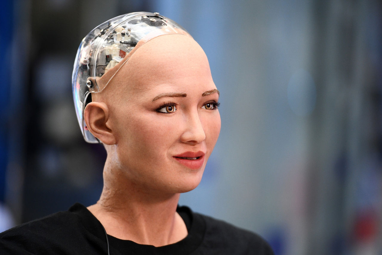 Робот-гуманоид по имени София был создан компанией Hanson Robotics в 2016 году. 