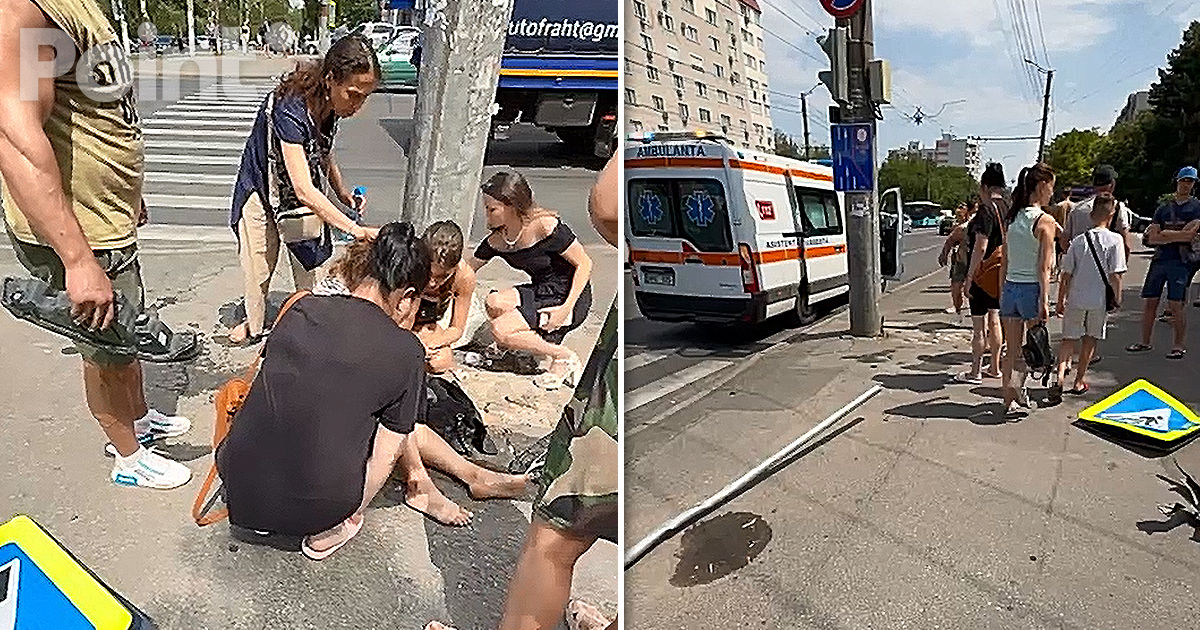 В Кишинёве на улице Алба-Юлия автомобиль сбил женщину и скрылся.