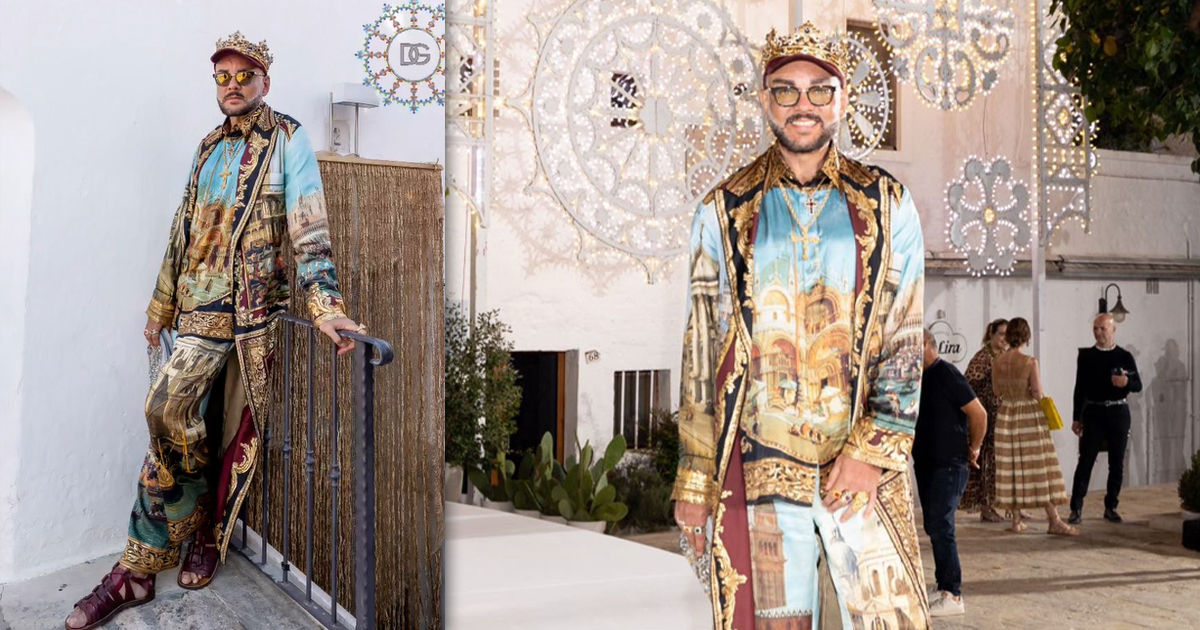 Киркоров вышел в «королевском» образе на шоу Dolce &amp; Gabbana в Италии. Коллаж: Point.md