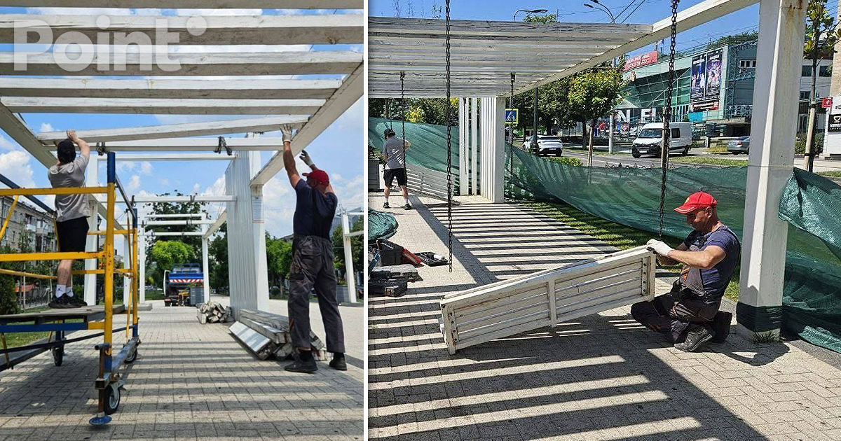 Качели на аллее Григоре Виеру в столице демонтировали для ремонта.