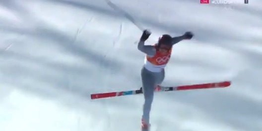 Появилось видео падения российского горнолыжника на Олимпиаде.