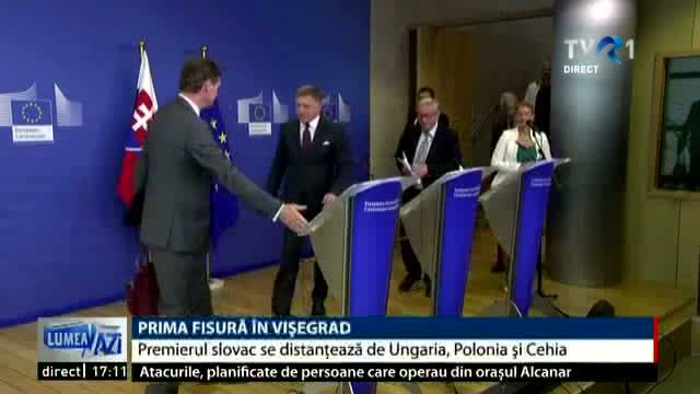Premierul slovac Robert Fico s-a distanțat de colegii din Vișegrad. 