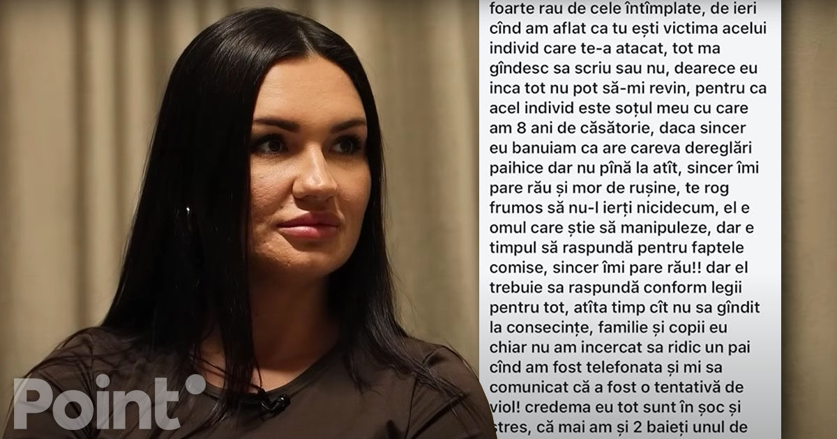 Bloggerița Carolina Ceachir, agresată de un bărbat, a publicat un mesaj de la soția acestuia.