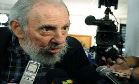 Este pentru prima oară, din 2006, când liderul de la Havana, a ieşit în public să-şi exprime opţiunea electorală