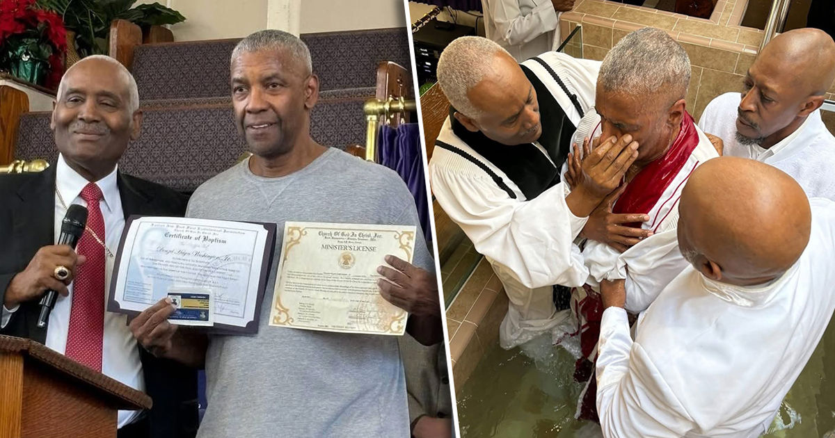 Denzel Washington s-a botezat înainte de a împlini 70 de ani și a primit licența de pastor.