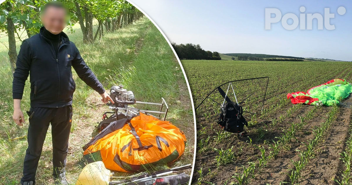 Grănicerii au reținut un cetățean ucrainean care a încercat să treacă frontiera cu un paramotor.