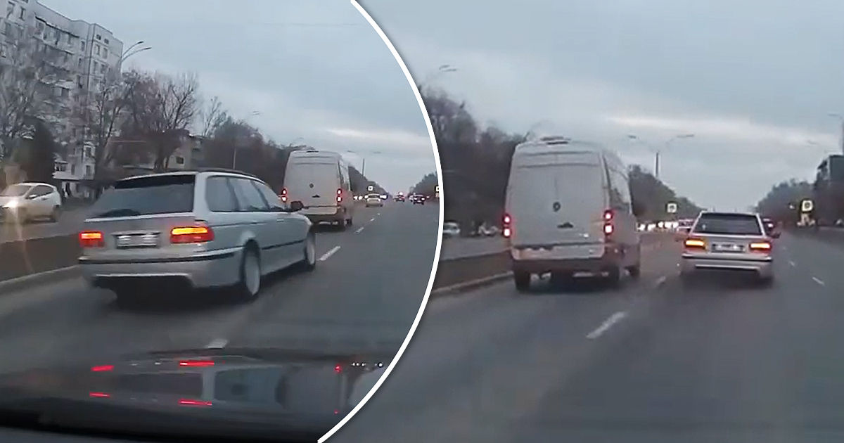 В Кишиневе водитель BMW совершил серию опасных маневров. Коллаж: Point.md