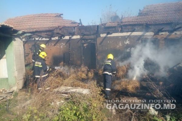 Сарай с сеном сгорел при пожаре в Бешалме.