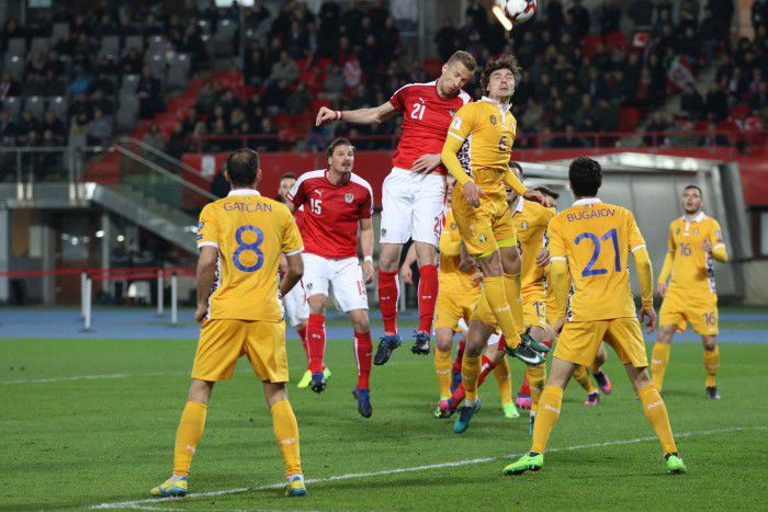 "Tricolorii" au fost învinși la Viena de către Austria cu scorul de 0-2. Foto: fmf.md 