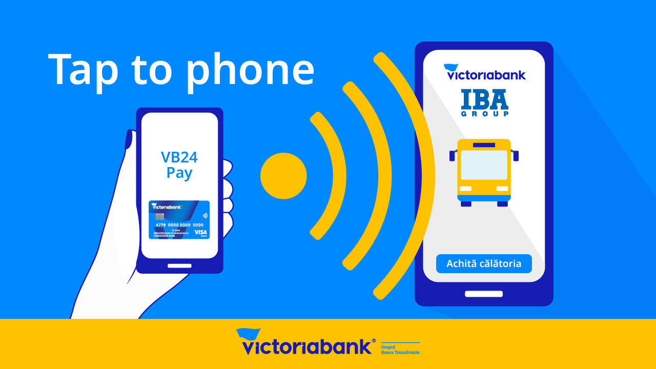 Victoriabank: Tap to phone - новая технология для оплаты проезда Ⓟ