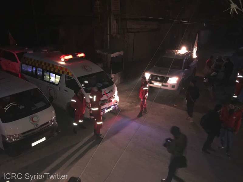 Siria: Crucea Roşie anunţă începerea evacuărilor medicale din Ghouta de Est. Foto: Twitter