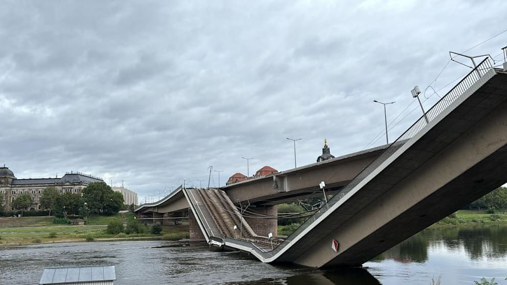 Podul din Dresda s-a prăbușit din cauza unui produs de stropire a drumurilor.