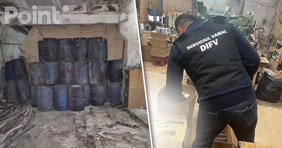 O fabrică clandestină de țigări, destructurată în apropiere de Chișinău.