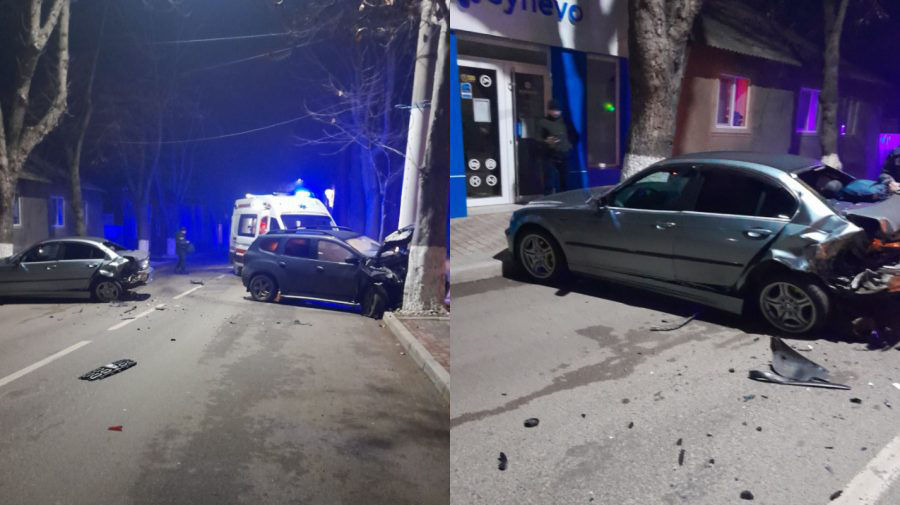 В Сороках пьяный водитель на автомобиле Dacia врезался в BMW.